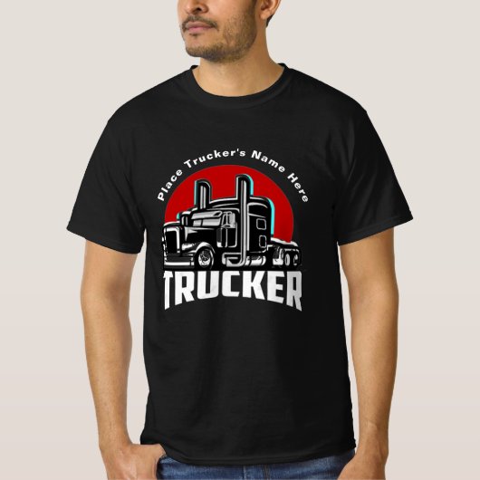 Trucker Personalized Gift T-Shirt (Voorkant)