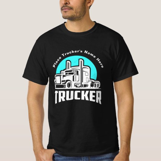 Trucker Personalized Gift T-Shirt (Voorkant)