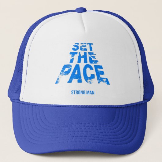 trucker petje set the pace blauw pet (Voorkant)