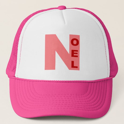 Trucker petje wit/roze NOEL Pet (Voorkant)