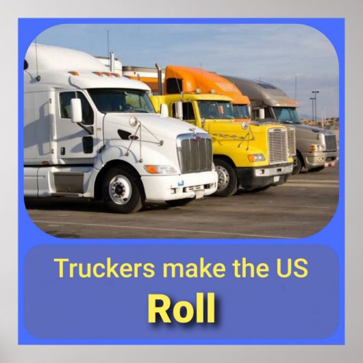 Trucker-poster Poster (Voorkant)
