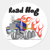 Trucker Ronde Sticker (Voorkant)