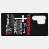 Trucker’s Prayer – Cross & Chrome Edition Samsung Galaxy Hoesje (Achterkant horizontaal)