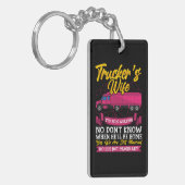 Trucker’s Wife Humor Sleutelhanger (Voorkant Links)