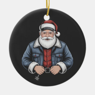 Trucker Santa Claus Funny Truck Rijden Kerstmis Keramisch Ornament