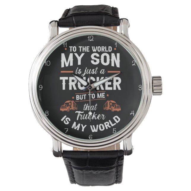 Trucker Son, My World Clock Horloge (Voorkant)