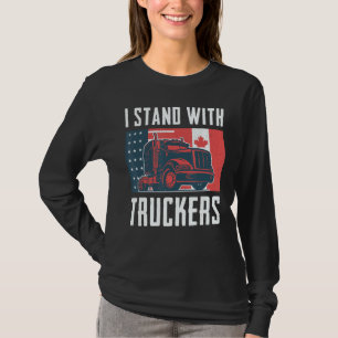 Trucker Support ik sta bij vrachtwagenchauffeurs A T-shirt