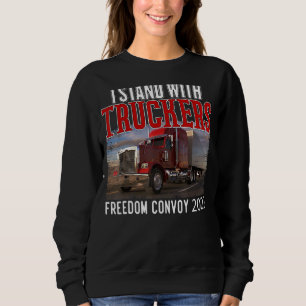 Trucker Support: ik sta voor Truckers Freedom Conv Trui