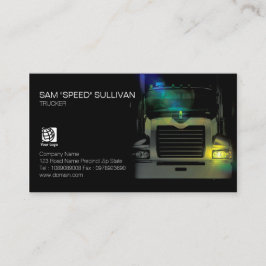 Trucker Transport Haulage Donkere Truck Front Visitekaartje