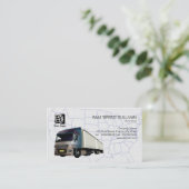 Trucker Transport Haulage Semi Trailer Visitekaartje (Staand voorkant)