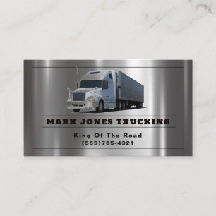 Trucker Transport Semi Trucking Metal Visitekaartje