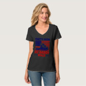 Trucker Truck Driver American Flag My Daddy Rolls T-shirt (Voorkant volledig)