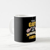 Trucker Truck Driver Love Trucks Funny Gift Idee Koffiemok (Voorkant links)