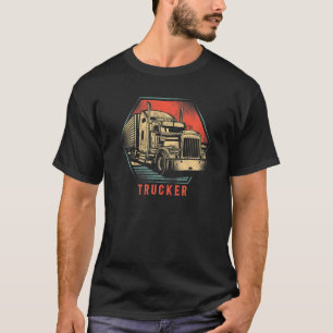 Trucker Truck Driver Retro Trucker T-shirt