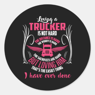 Trucker Truck Driver Vriend S Ronde Sticker