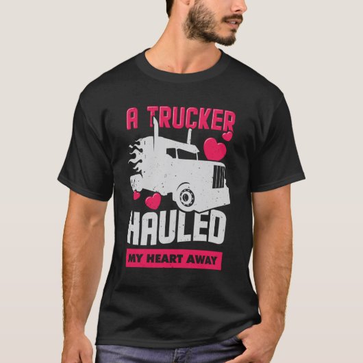 Trucker Truck Driver's Wife Vriendin Gift T-shirt (Voorkant)