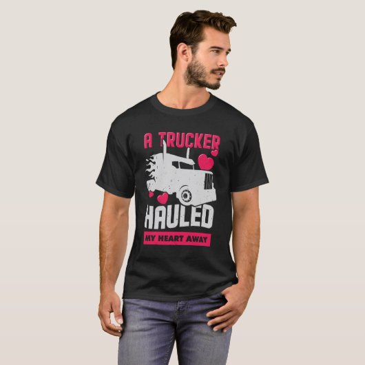 Trucker Truck Driver's Wife Vriendin Gift T-shirt (Voorkant volledig)