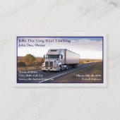 Trucker Trucking Business Card Visitekaartje (Voorkant)