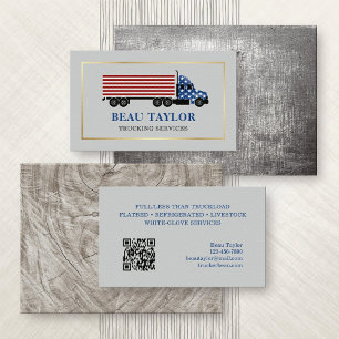 Trucker Trucking Patriotic Visitekaartje
