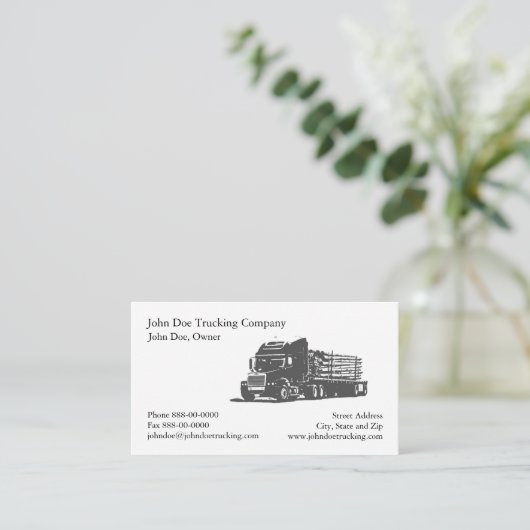 Trucker Trucking Visitekaartje (Staand voorkant)