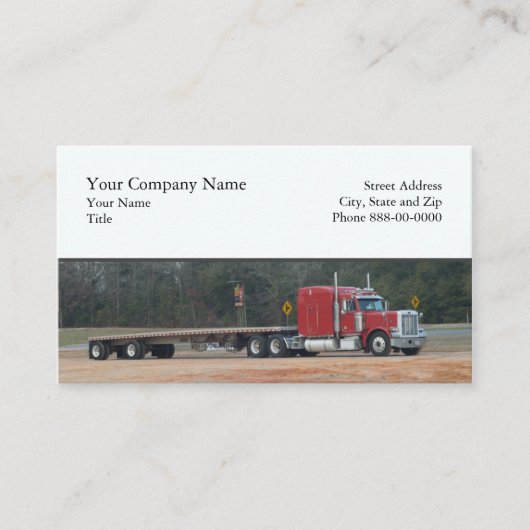 Trucker Trucking Visitekaartje (Voorkant)