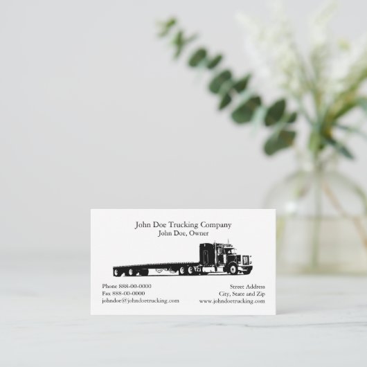 Trucker Trucking Visitekaartje (Staand voorkant)