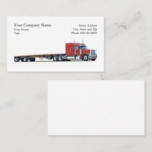 Trucker Trucking Visitekaartje (Voorkant / Achterkant)