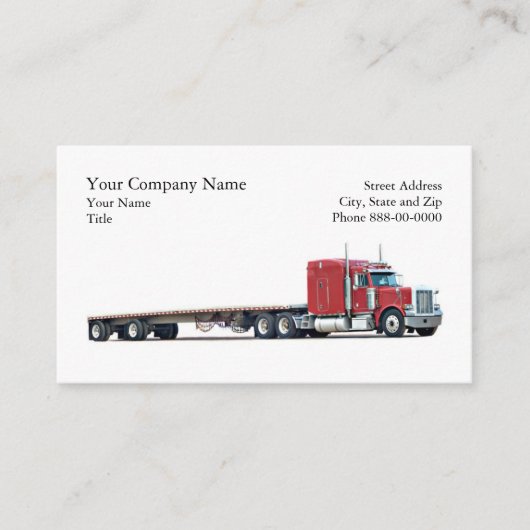 Trucker Trucking Visitekaartje (Voorkant)