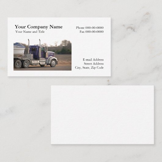 Trucker Trucking Visitekaartje (Voorkant / Achterkant)