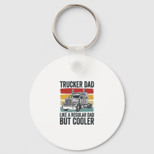 Trucker Vader Als een gewone vader maar koeler T-s Sleutelhanger