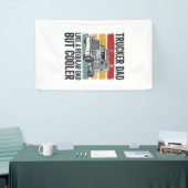 Trucker Vader Als een Gewone Vader Maar Koeler T-s Spandoek (Beurs)