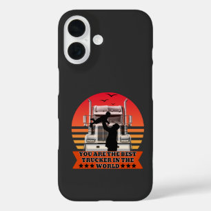 Trucker Vader Baby Love Road Familie Pride Design iPhone 16 Hoesje