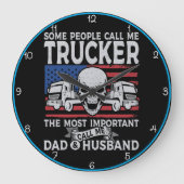 Trucker, vader, echtgenoot, Amerikaanse schedel Grote Klok (Voorkant)