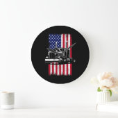 Trucker van Truck Driver American Flag Trucker Grote Klok (Huis)