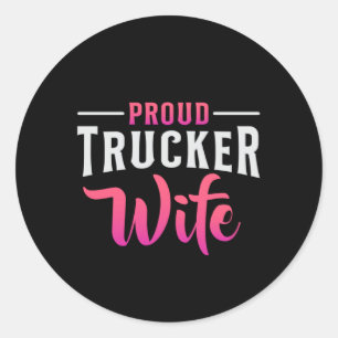 Trucker Vrouw Truckers Vrouw Liefde Truck Grappig  Ronde Sticker