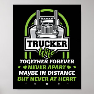 Trucker Wife Samen voor Truck Driver Poster