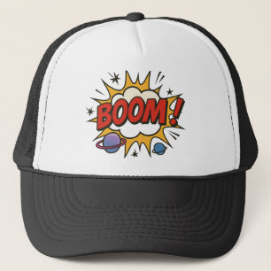 Truckerhoed in Comicstijl – Retro Pop Art Explosie Trucker Pet