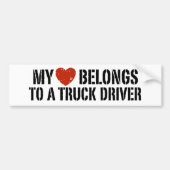 Truckermeisje Bumpersticker (Voorkant)