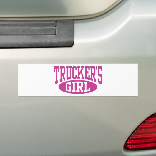 Truckermeisje Bumpersticker (Op auto)