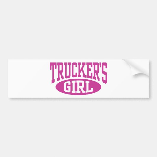 Truckermeisje Bumpersticker (Voorkant)