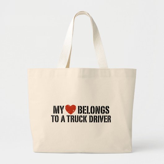 Truckermeisje Grote Tote Bag (Voorkant)