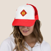 Truckerpet witte rode Design BARCELONA Trucker Pet (In situ)