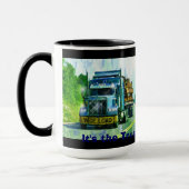 Trucker's Big Rig Blue Truck Pit Stop Mok (Links)