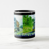 Trucker's Big Rig Blue Truck Pit Stop Mok (Midden)