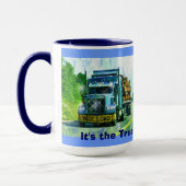 Trucker's Big Rig Blue Truck Pit Stop Mok (Links)
