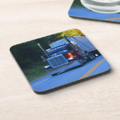 Truckers, Big Rig Cargo Truck Art Bier Onderzetter (Linkerzijde)