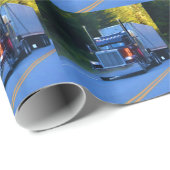 Truckers, Big Rig Cargo Truck Art Cadeaupapier (Rol Hoek)