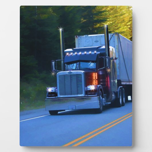 Truckers, Big Rig Cargo Truck Art Fotoplaat (Voorkant)