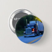Truckers, Big Rig Cargo Truck Art Ronde Button 5,7 Cm (Voorkant /achterkant)