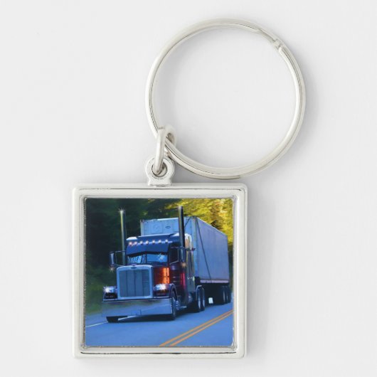 Truckers, Big Rig Cargo Truck Art Sleutelhanger (Voorkant)